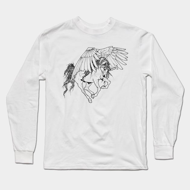 Pegasus Long Sleeve T-Shirt by CaptainsLady